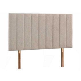 Florence Strutted Upholstered Headboard 4FT6 Small Double - Naples Cream