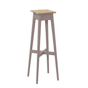 Florence Tall Plant Stand. Wooden Display Holder, 80cm Tall in Truffle Colour. Ready Assembled