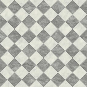 Florence Tile Vinyl by Remland (Grey Tile, 10.00 m x 2.00 m)