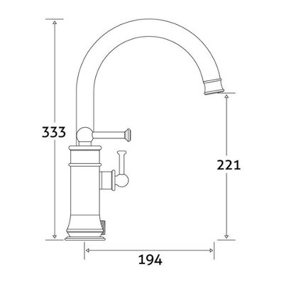 Florence Traditional Brushed Brass Deck-mounted Bath Shower mixer Tap with Handset - 3