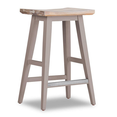 Florence Truffle Bar Stool, H65cm, Acacia Hardwood Rectangular Seat