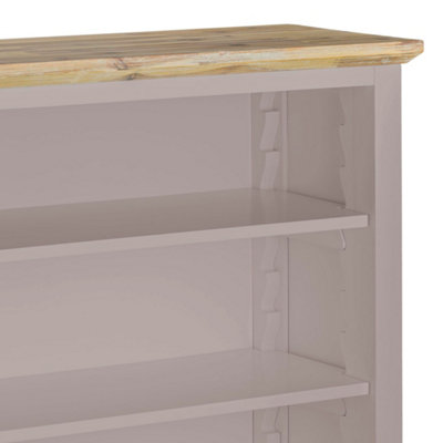 Florence Truffle Bookcase with Adjustable Shelves, Fully Assembled Bookshelf