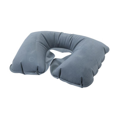 Floso Inflatable Plain Travel Pillow Hale Blue (One Size)