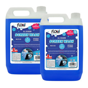 Flow All Seasons 5:1 Concentrate Screen Wash Blue - 10 Litre
