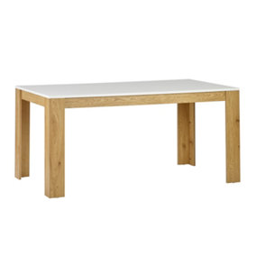 Flow Dining Table - White and Wild Oak