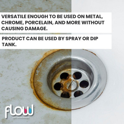 Flow Rust Remover Solution/Spray/Liquid Removes Rust Back To Bare Metal ...
