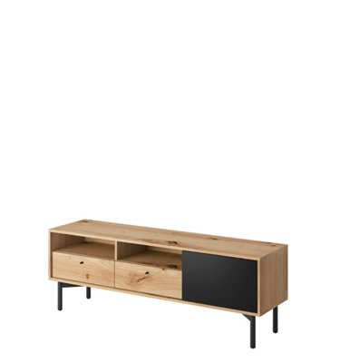Flow TV Stand 151cm in Black and Oak