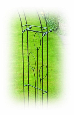 Flower 6 Sided Gazebo (Inc Ground Spikes) Garden Feature - Solid Steel