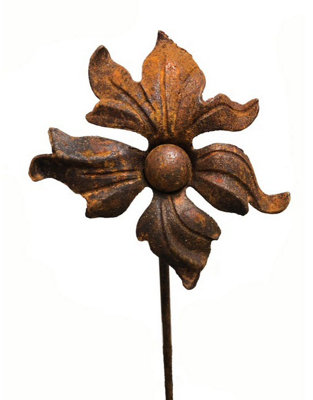 Flower & Ball 4 Ft Plant Pin Bare Metal/Ready to Rust (Pack of 3) - Steel - W180 x H121.9 cm