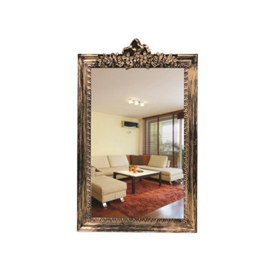 Flower Baroque Mirror Wall Decor Vanity Mirror for Living Room Bedroom ...