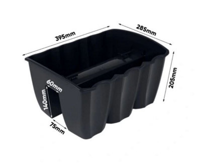 Flower Bridge Hanging Planter Plant Pot Fence Railing Balcony Decking Garden Pot Anthracite Medium - 3