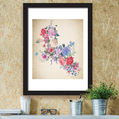 Flower Canvas Room Decor Gifts for Girls Peel and Stick