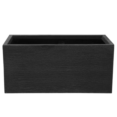 Flower Pot Fibre Clay Black 80 x 37 x 38 cm MYRA