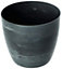 Flower Pots 6 Colours 4 sizes Marble Plastic Plant Pots Planter Deco Round Deco  Grey 16cm