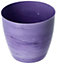 Flower Pots 6 Colours 4 sizes Marble Plastic Plant Pots Planter Deco Round Deco  Purple 14cm