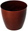 Flower Pots 6 Colours 4 sizes Marble Plastic Plant Pots Planter Deco Round Deco Red 14cm