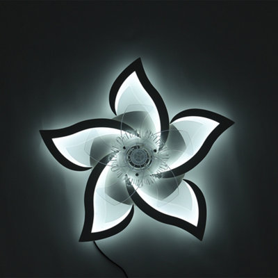 Flower Shape LED Ceiling Fan with Light 27.1inch