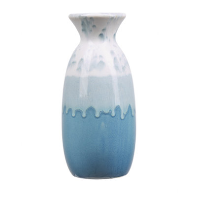 Flower Vase CHALCIS Handmade Ceramic 25 cm Blue