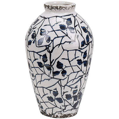 Flower Vase MALLIA Handmade Ceramic 20 cm White