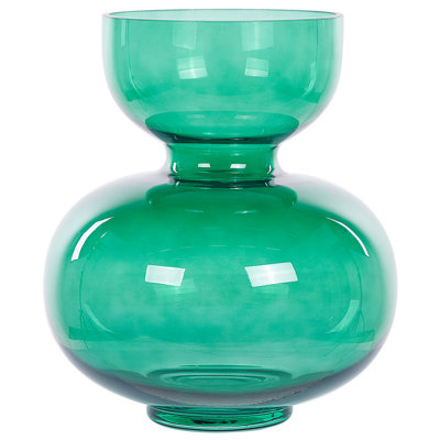 Flower Vase PALAIA Glass 27 cm Green