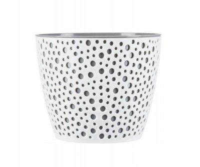 Flowerpot plant pot planter Elza Plastic Crystal Modern Decorative Grey 11cm