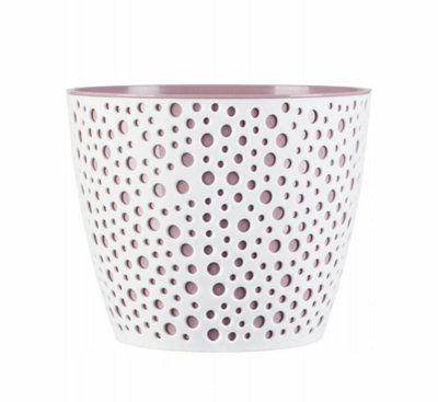 Flowerpot plant pot planter Elza Plastic Crystal Modern Decorative Pink 17cm