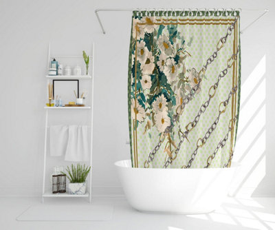 Flowers & Chain Links (Shower Curtain) / Default Title Price Comparisons | Compare The Build