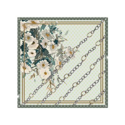 Flowers & Chain Links Splash Back designer style