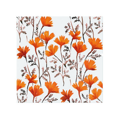 Flowers In Autumn Colours Splash Back designer style