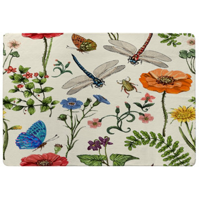 Flowers & Insects Special Soft Home Rug
