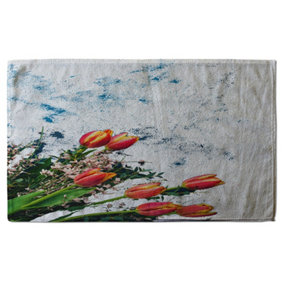 Flowers On Marble (Bath Towel) / Default Title