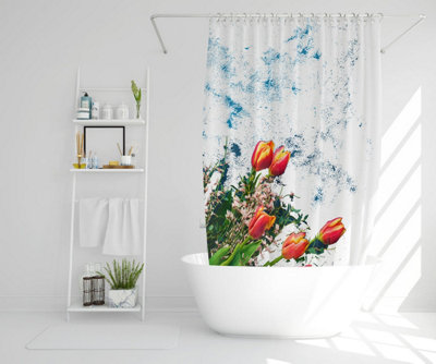 Flowers On Marble (Shower Curtain) / Default Title Price Comparisons | Compare The Build