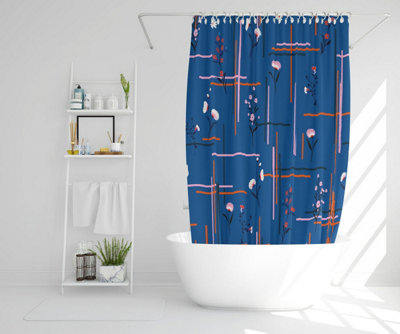 Flowers with check grid (Shower Curtain) / Default Title Price Comparisons | Compare The Build