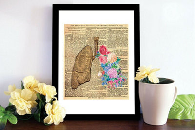 Flowery Lung Canvas Room Decor Gifts for Girls Peel and Stick - 3