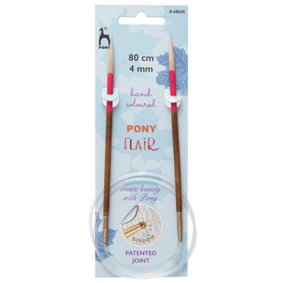 FLR CIRC 80CMX4.00MM - Knitting Pins: Circular: Fixed: Hand Coloured ...