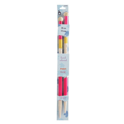 FLR K/P 30CMX10.00MM - Knitting Pins: Single-Ended: Hand Coloured ...