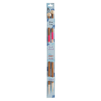 FLR K/P 30CMX7.00MM - Knitting Pins: Single-Ended: Hand Coloured: Flair ...