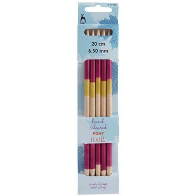 FLR KP DE 20CMX6.50MM - Knitting Pins: Double-Ended: Set of Five: Flair ...