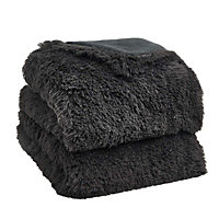 Fluffy Throw Over Sofa Bed Fleece Blanket