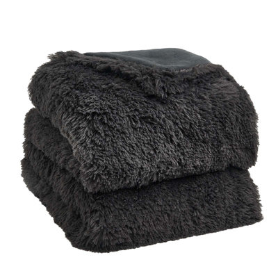 Fluffy Throw Over Sofa Bed Fleece Blanket DIY at B Q