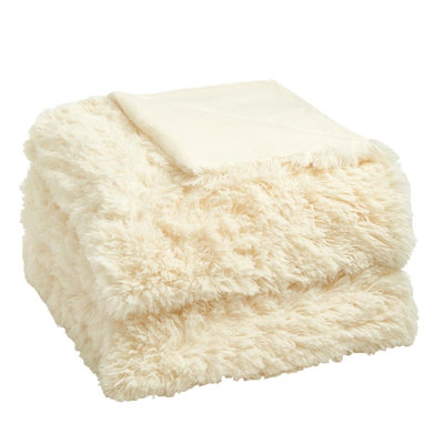 Fluffy Throw Over Sofa Bed Fleece Blanket