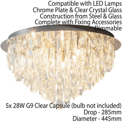 Chrome on sale round chandelier