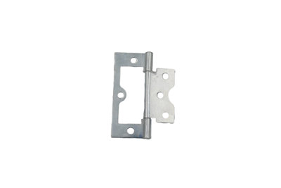 FLUSH HINGE 75MM - ZINC (BZP) - PACK OF 2