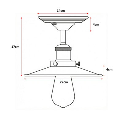Flush Mount Ceiling Light Metal E27 Ceiling Lighting Fixtures for ...