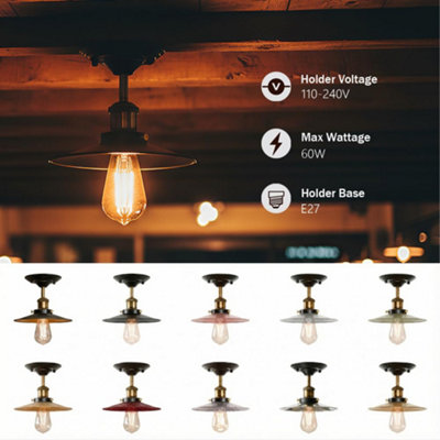 Flush Mount Ceiling Light Metal E27 Ceiling Lighting Fixtures for ...