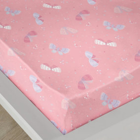 Flutterby Butterfly Easy Care 28cm Fitted Bed Sheet