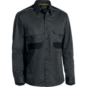 FLX & MOVE MECHANICAL STRETCH SHIRT CHARCOAL Small