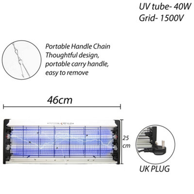 Fly and Insect Killer UV Light Attract to Zap Flying Insects Bug Zapper ...