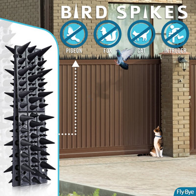Fly-Bye Anti Bird Spikes - 12m Coverage with 5000 Spikes 2 Pack ...
