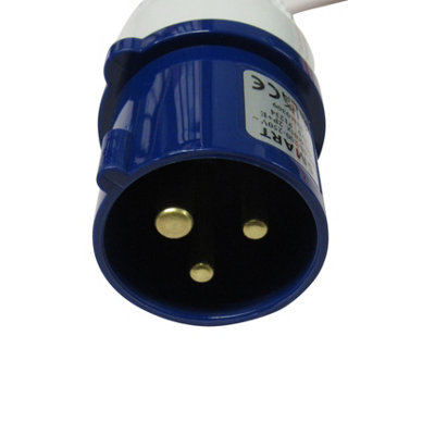 Fly Lead Converter 16A to Double 13A Sockets (240V Dual 2 Gang Camp Site Hook Up Adaptor 3 Pin) - 9